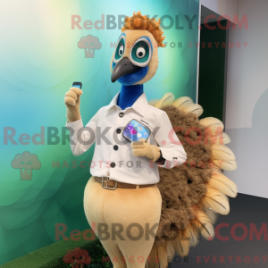 Figura de máscara de pavão...