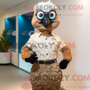 Tan Peacock mascot costume...
