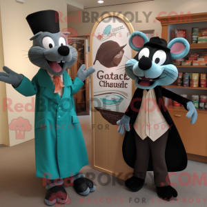 Teal Ratatouille mascot...