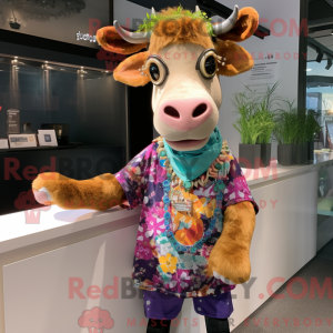 Postava maskota Jersey Cow...