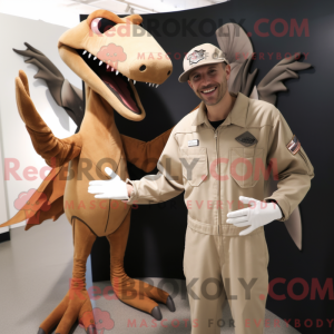 Tan Pterodactyl maskot...