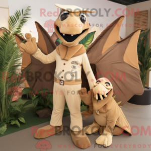 Tan Pterodactyl mascot...