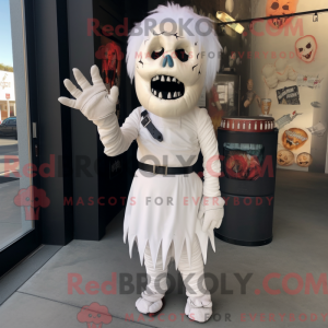 White Undead mascot costume...