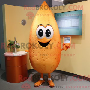 Orange Ray maskot kostume...