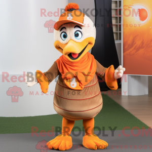 Orange Turkey mascot...