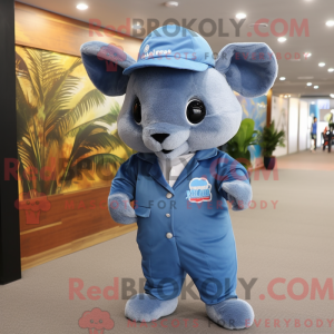 Blå Chinchilla maskot...