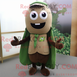 Brown Green Bean mascot...