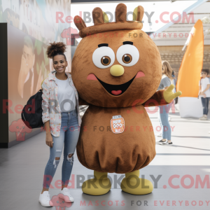 Brown Queen mascot costume...
