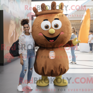 Brown Queen mascottekostuum...