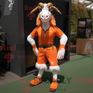 Orange Boer Goat mascot...