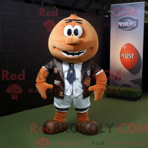 Rust Rugby Ball Maskottchen...