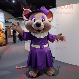 Paarse Rat mascottekostuum...