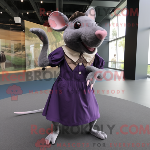 Lila Ratte Maskottchen...