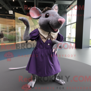 Paarse Rat mascottekostuum...