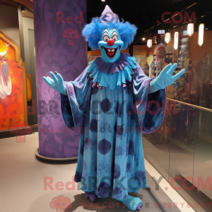 Blue Evil Clown maskot...