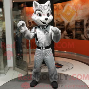 Grijze vos mascottekostuum...