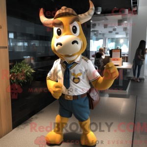 Maskottchenkostüm Gold Cow...
