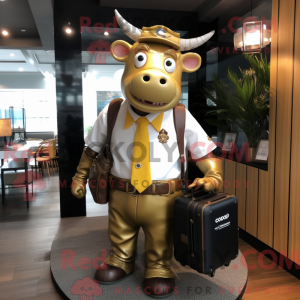 Maskottchenkostüm Gold Cow...