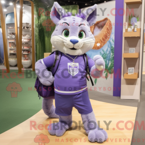 Lavendel Bobcat maskot...