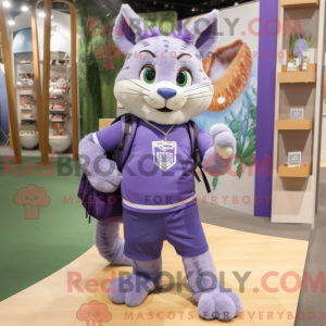 Lavender Bobcat mascot...