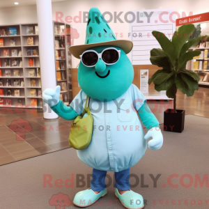 Turquoise Pear mascot...