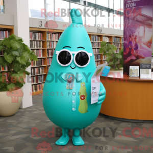 Turquoise Pear mascot...