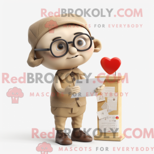 Beige Love Letter maskot...