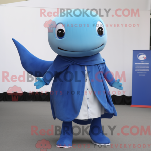 Blue Blue Whale mascot...