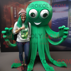 Forest Green Squid mascot...