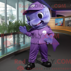 Purple Dolphin mascot...