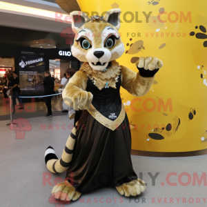 Gold Civet mascot costume...