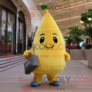 Yellow Pear mascot costume...