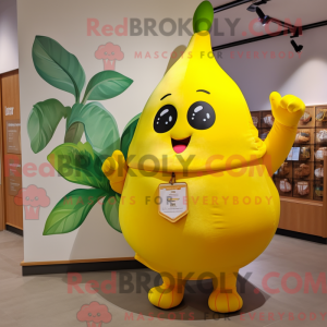 Yellow Pear mascot costume...