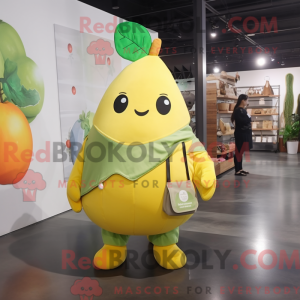 Yellow Pear mascot costume...