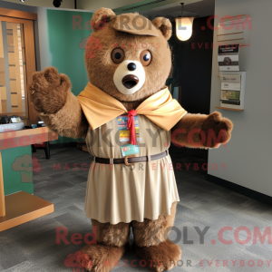 Maskottchenkostüm Tan Bear...