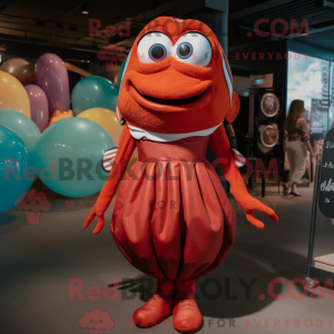Maroon Clown Fish mascot...