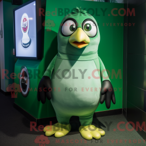Grüner Pinguin Maskottchen...