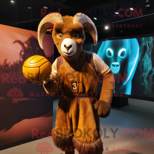 Brown Ram mascot costume...