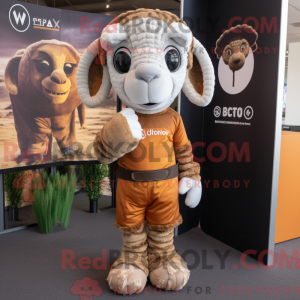 Brown Ram mascottekostuum...