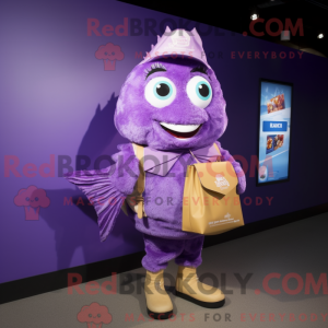 Personaggio mascotte viola...