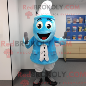 Blue Ice Cream Cone maskot...