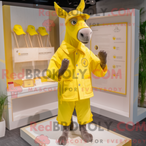 Lemon Yellow Donkey mascot...
