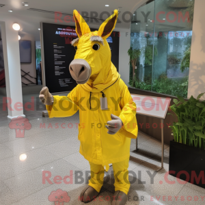 Lemon Yellow Donkey mascot...