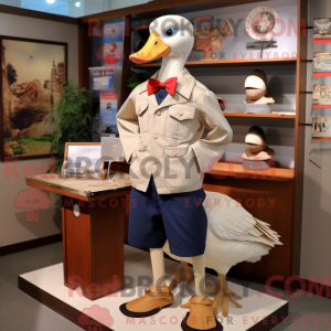 Máscara bege de pato...
