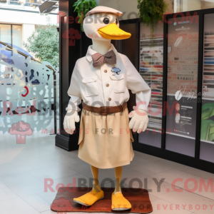 Máscara bege de pato...