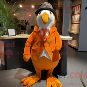 Orange Penguin mascot...