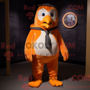 Orange Penguin mascot...