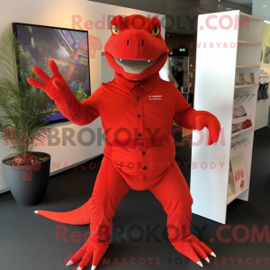 Red Komodo Dragon mascot...