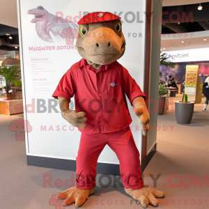 Red Komodo Dragon mascot...
