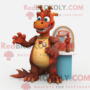 Rostdrache-Maskottchenkostü...